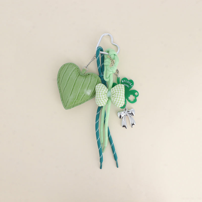 Grigris de sac - Cœur en simili cuir