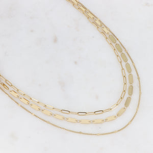 Collier triple chaîne Siya
