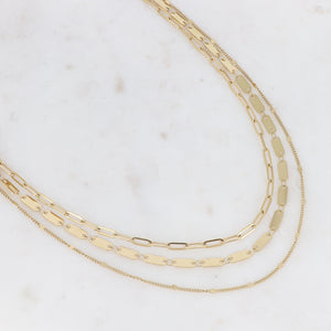 Collier triple chaîne Siya