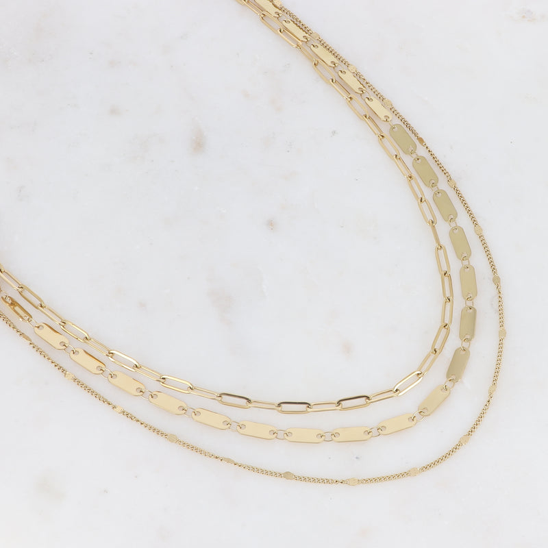 Collier triple chaîne Siya