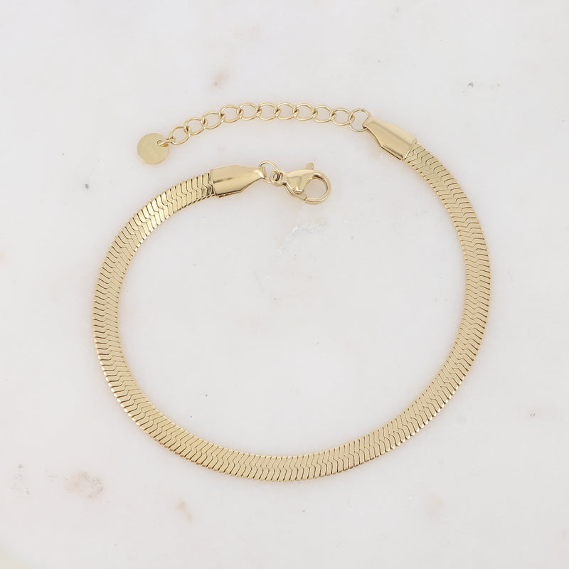 Bracelet maille serpent épaisse