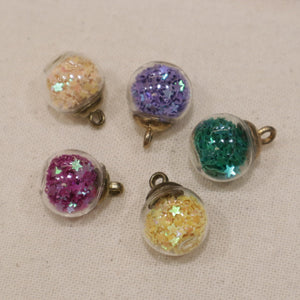 Boule en verre à paillettes (lot de 5)