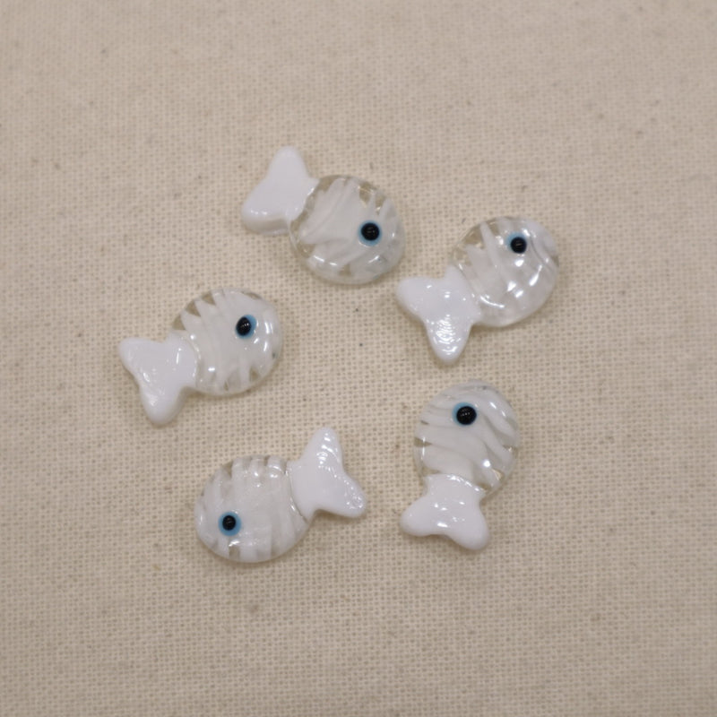 Perle en verre - Poisson (lot de 5)
