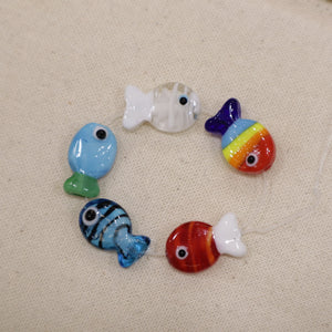 Perle en verre - Poisson (lot de 5)
