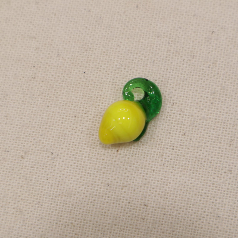 Perle en verre - Citron (lot de 5)