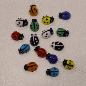 Perle en verre - Coccinelle (lot de 10)
