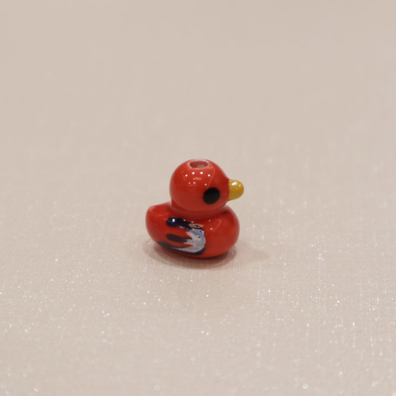 Perle en céramique - Petit canard (lot de 10)