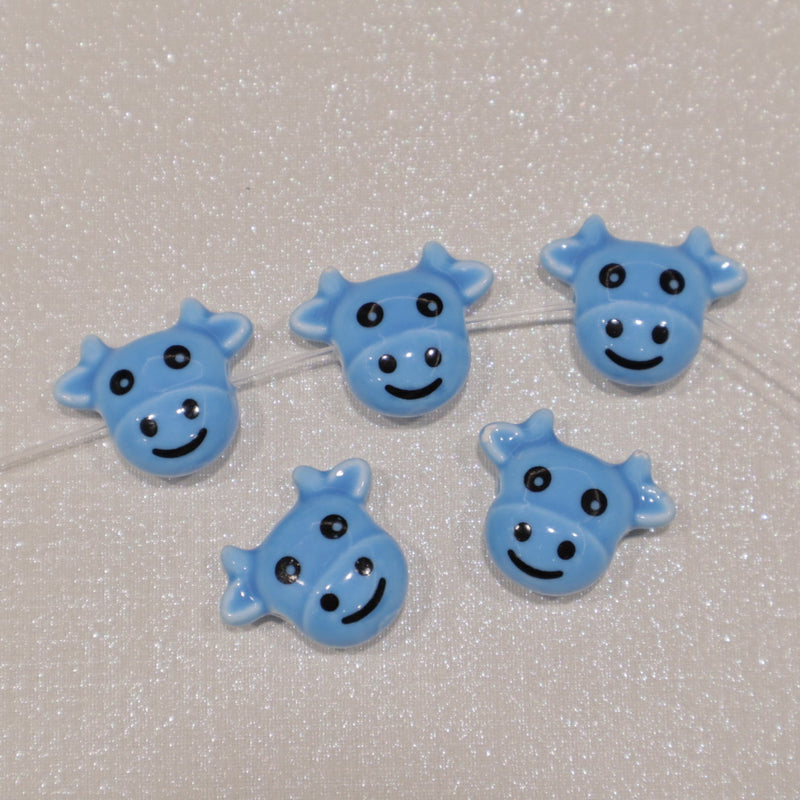 Perle en céramique - Vache (lot de 5)