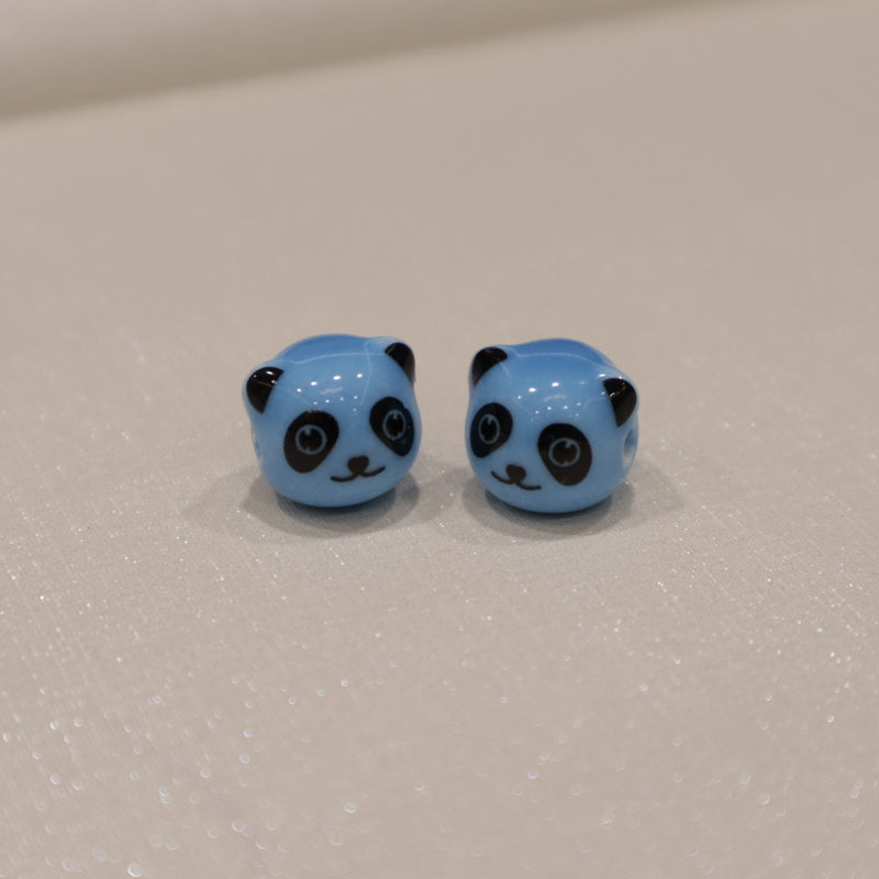 Perle en céramique - Panda (lot de 5)