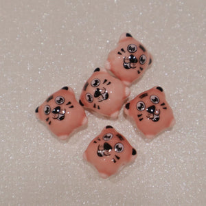 Perle en céramique - Tête de tigre (lot de 5)