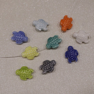 Perle en céramique - Tortue (lot de 10)