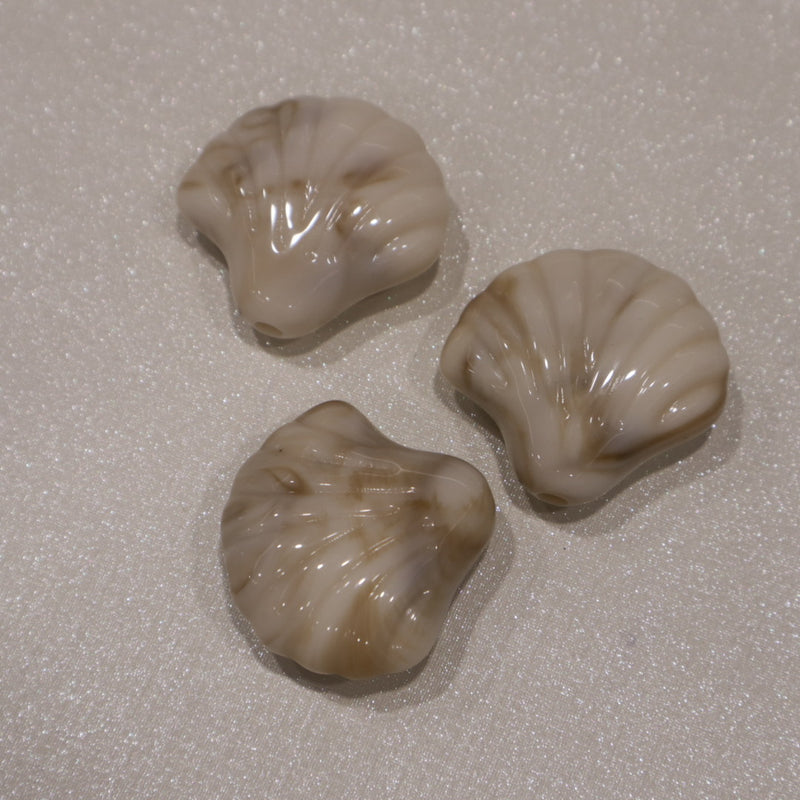 Pendentif en résine - Gros coquillage (lot de 3)