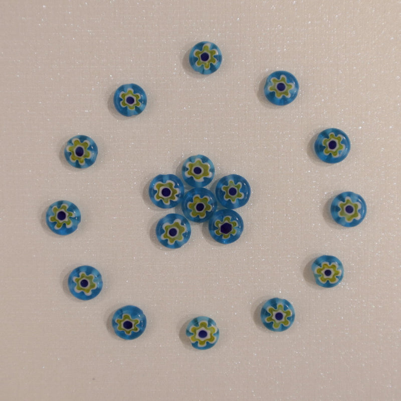 Perle ronde Millefiori (lot de 20)