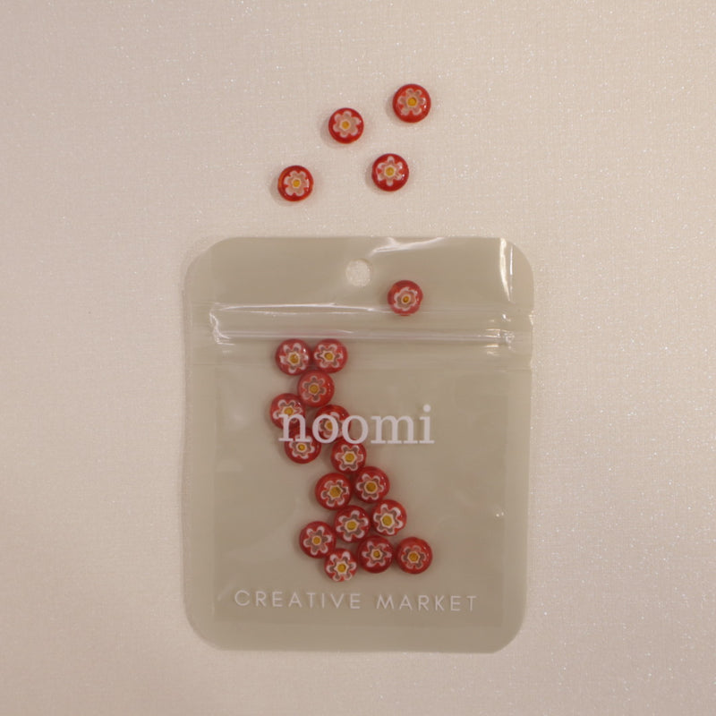 Perle ronde Millefiori (lot de 20)