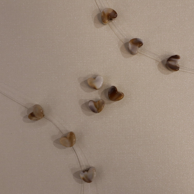 Perle en résine - cœur (lot de 10)