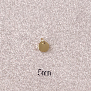 Médaille / Pastille ronde à graver 5mm en acier inoxydable