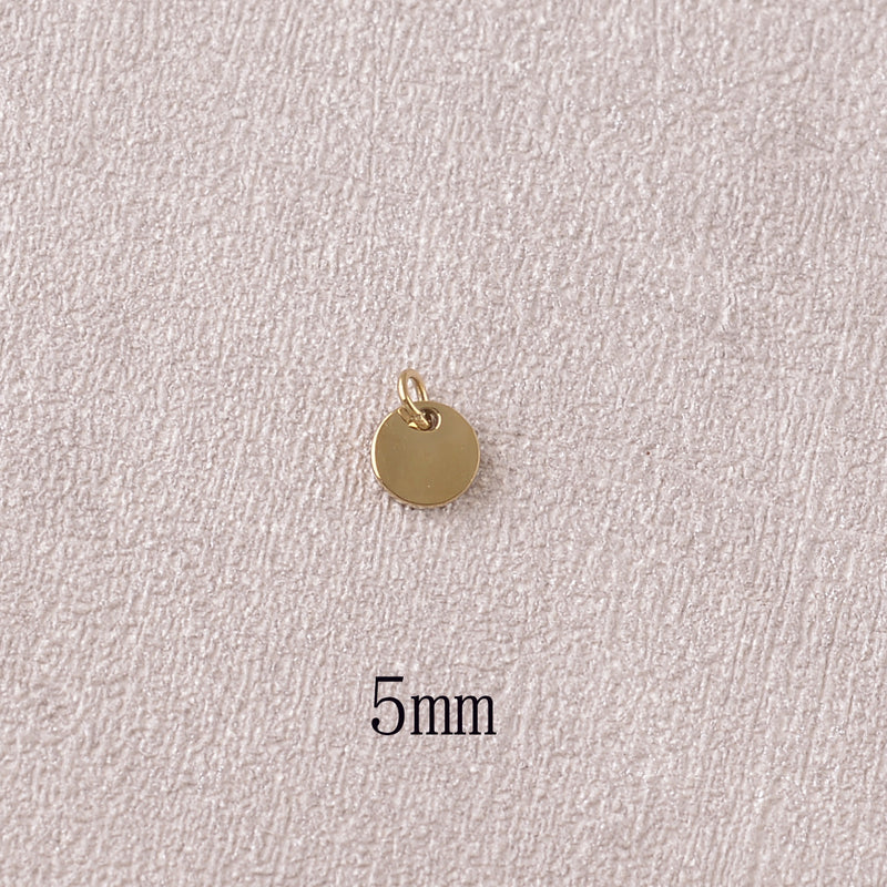 Médaille / Pastille ronde à graver 5mm en acier inoxydable