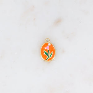 Pendentif Fleur avec coeur