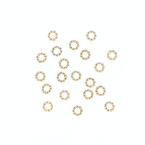 LOT DE 20 anneaux torsadés ouverts 1,5 x 6 mm