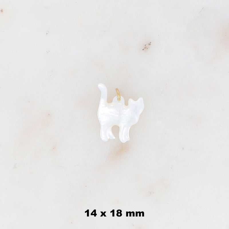 Pendentif Chat en nacre