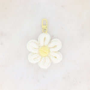 Porte-clé fleur au crochet
