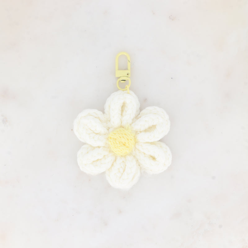 Porte-clé fleur au crochet