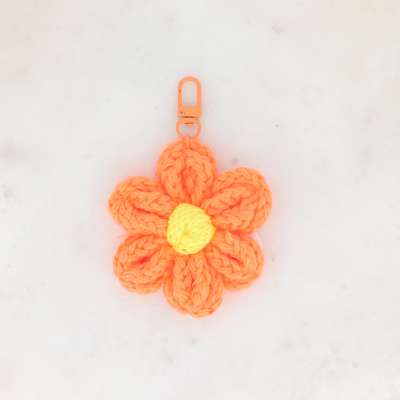 Porte-clé fleur au crochet