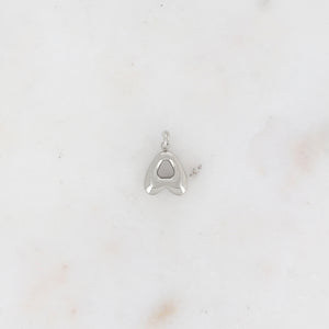 Pendentif Alphabet Bubble Argenté
