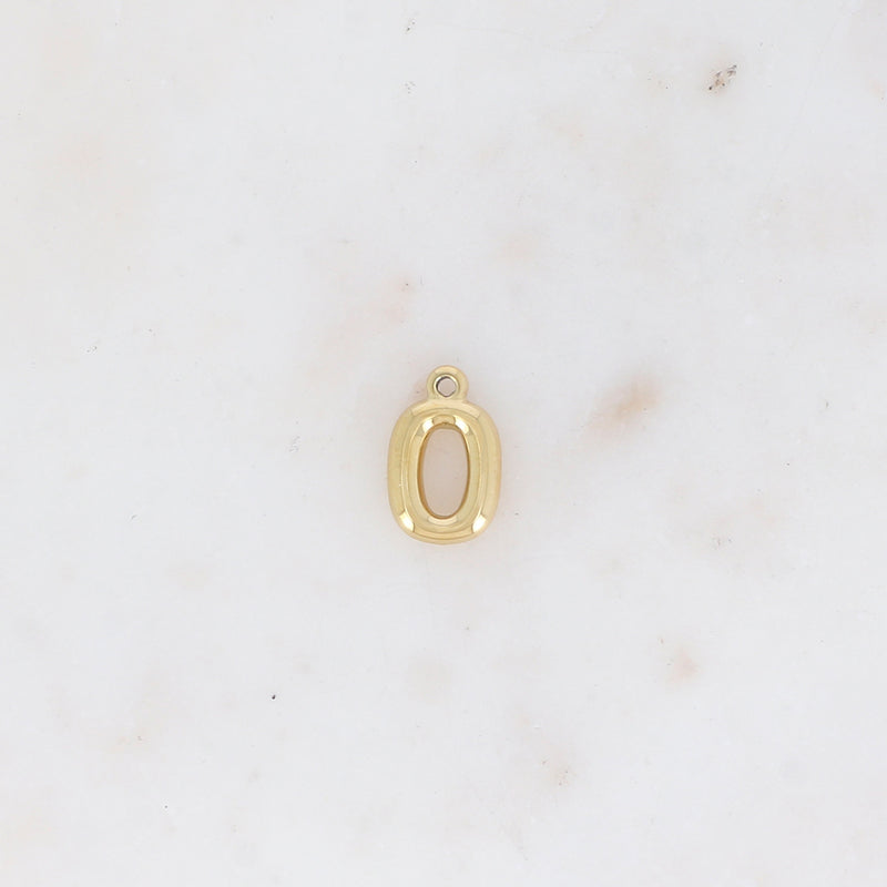 Pendentif Chiffre Bubble doré