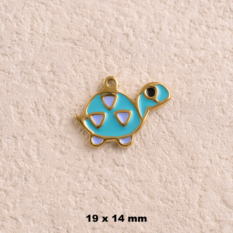 Pendentif Tortue colorée