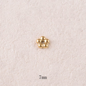 Perle intercalaire, motif fleur (lot de 4)