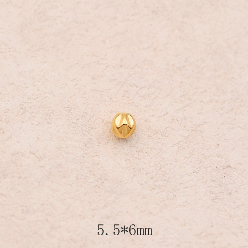 Perles intercalaires rondes travaillées