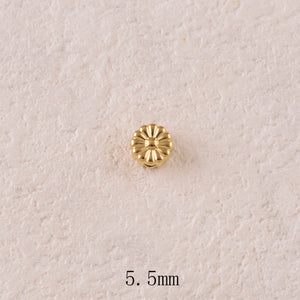 Perle intercalaire plate, motif fleur