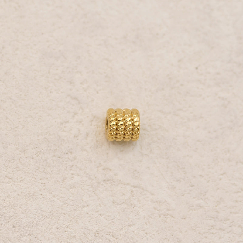 Perles intercalaires cylindrées texturées