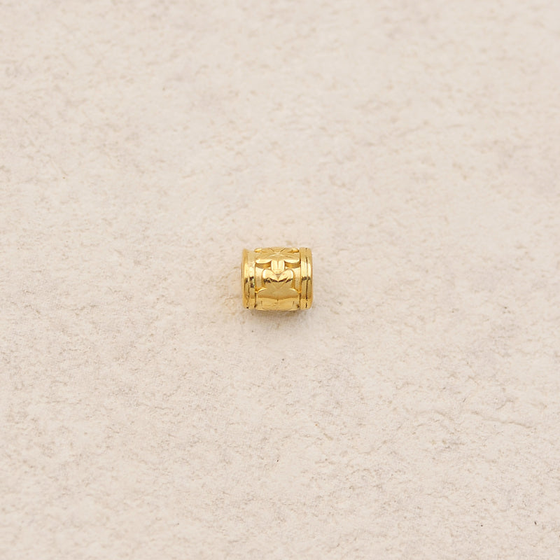 Perles tubes intercalaires avec motif (lot de 3)