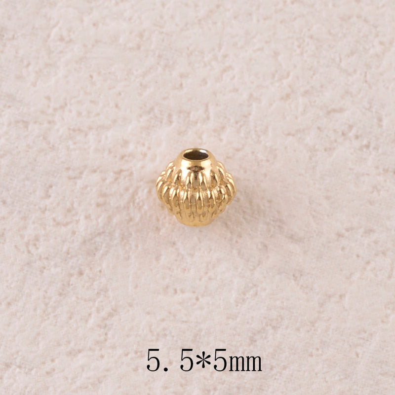 Perle intercalaire striée (lot de 6)