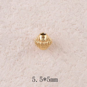 Perle intercalaire striée (lot de 6)