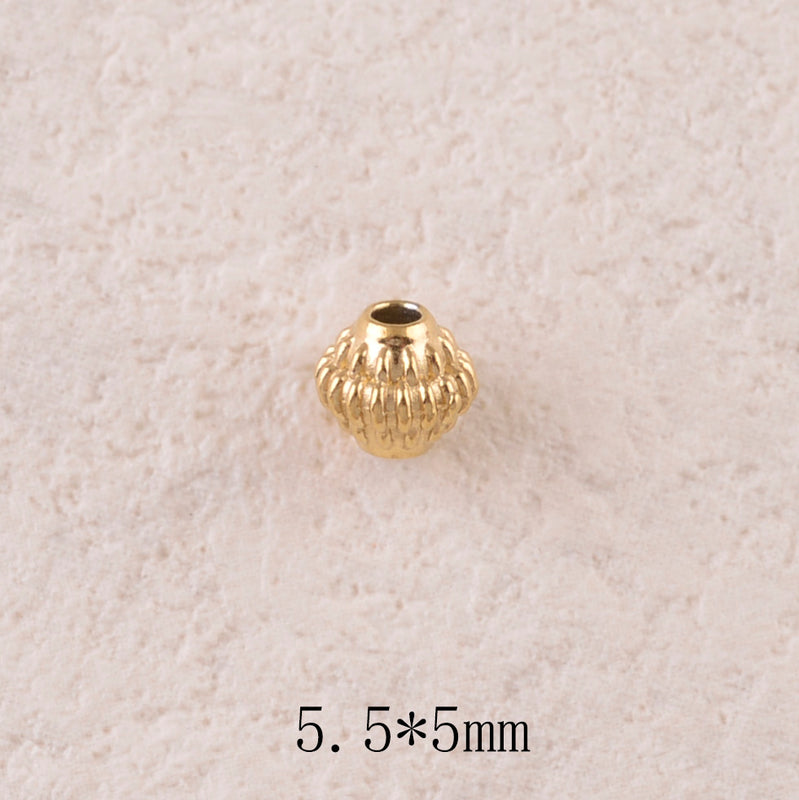 Perle intercalaire striée (lot de 6)