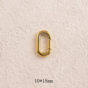 Fermoir mousqueton rectangle arrondi S