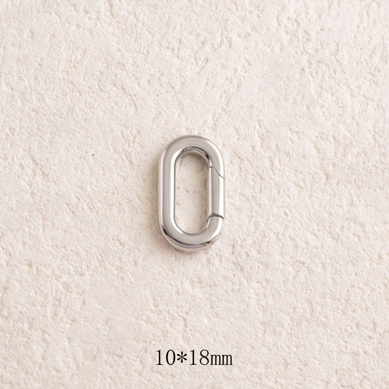 Fermoir mousqueton rectangle arrondi S