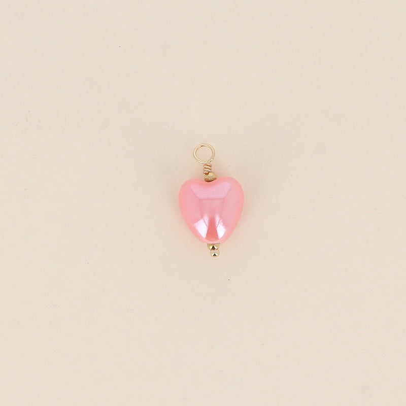 Pendentif Coeur bombé en céramique
