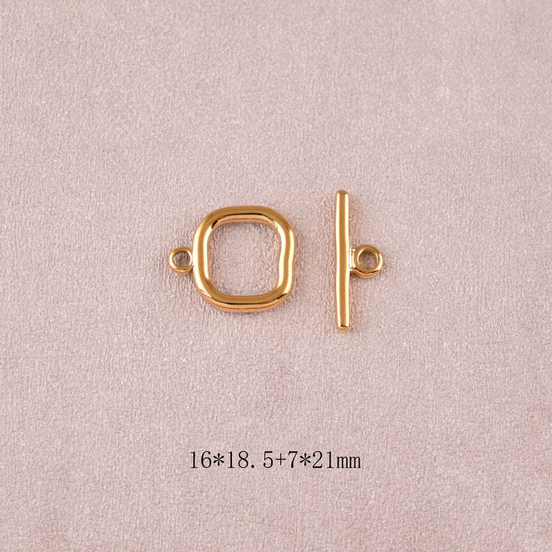 2 Fermoir toggle carré 18.5mm