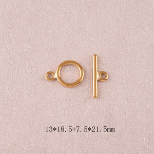 Fermoir toggle rond lisse 18.5mm