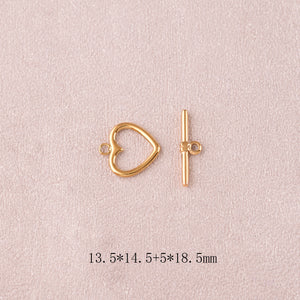 Fermoir toggle cœur 14.5mm