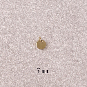 Médaille / Pastille ronde à graver 7mm en acier inoxydable