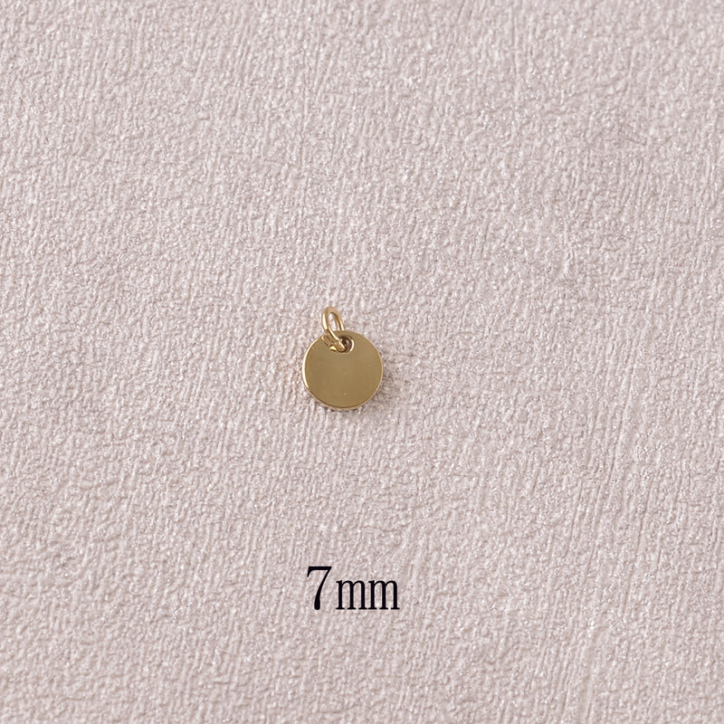 Médaille / Pastille ronde à graver 7mm en acier inoxydable