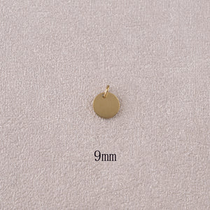 Médaille / Pastille ronde à graver 9mm en acier inoxydable