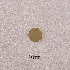 Médaille / Pastille ronde à graver 10mm en acier inoxydable
