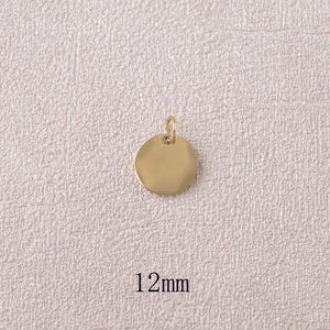 Médaille / Pastille ronde à graver 12mm en acier inoxydable