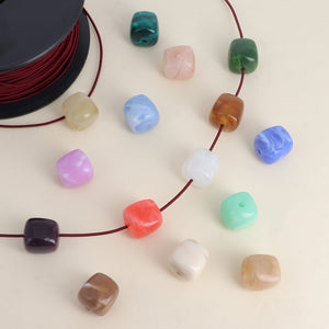 Perles cubiques à enfiler (lot de 8)